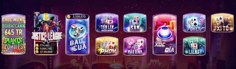 Chọn game Phỏm trong danh sách trò chơi