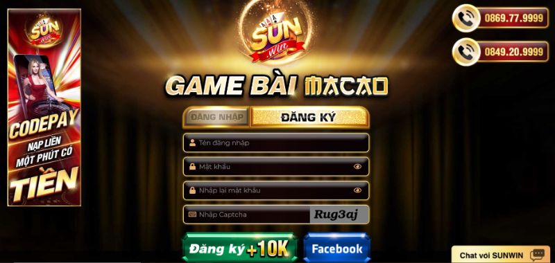 Đăng ký tài khoản tại cổng game Sunwin nhanh chóng