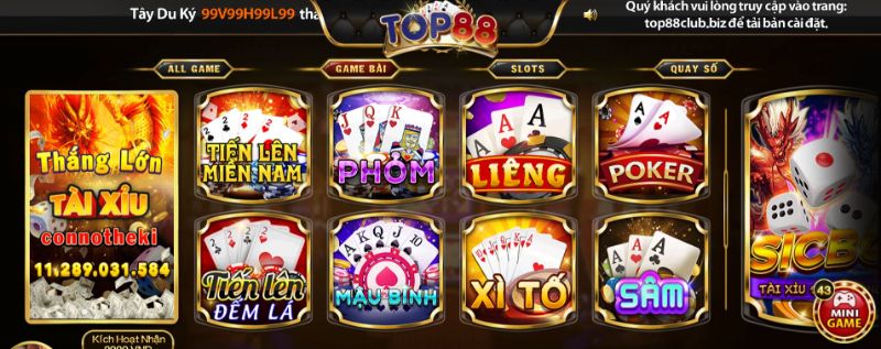 Chọn trò chơi Phỏm trong Game bài