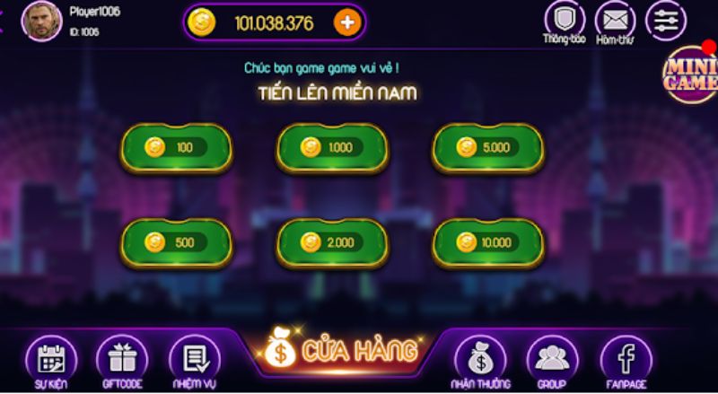 MeWin Club sử dụng gam màu tím thủy chung làm chủ đạo