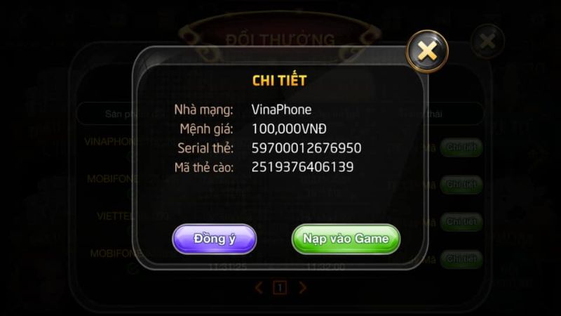 Nạp thẻ vào game để có thể thuận tiện bắt đầu trò chơi