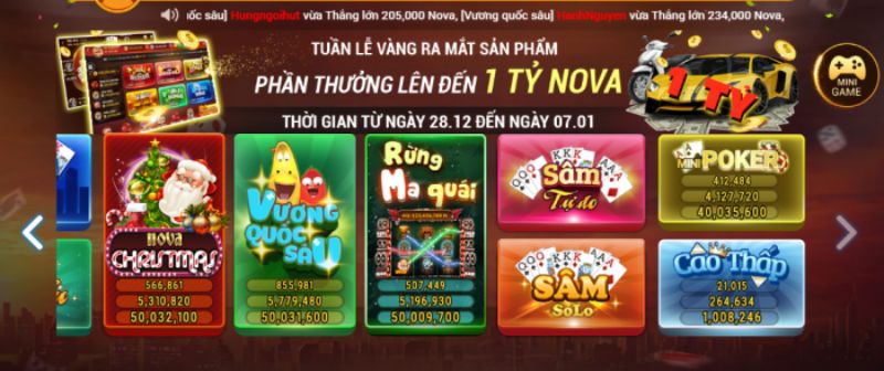 Cổng game hấp dẫn với nhiều trò chơi đa dạng