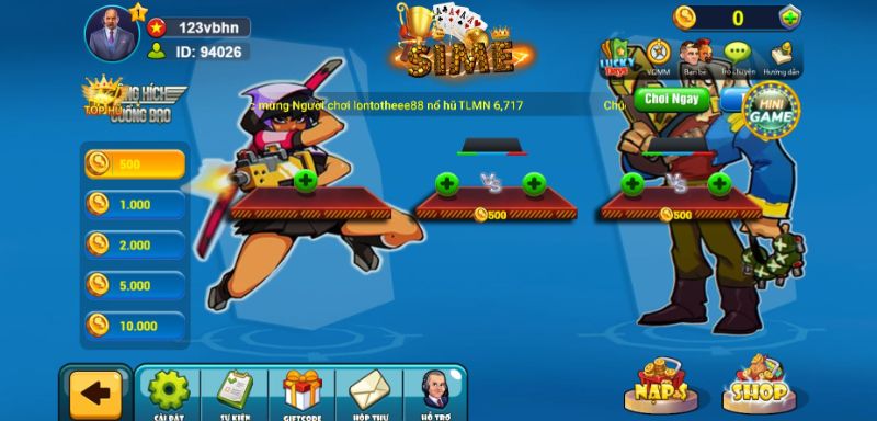 Tải game về di động để có thể bắt đầu tham gia chơi 