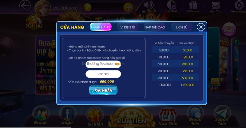 Hướng dẫn nạp tiền cho tài khoản game