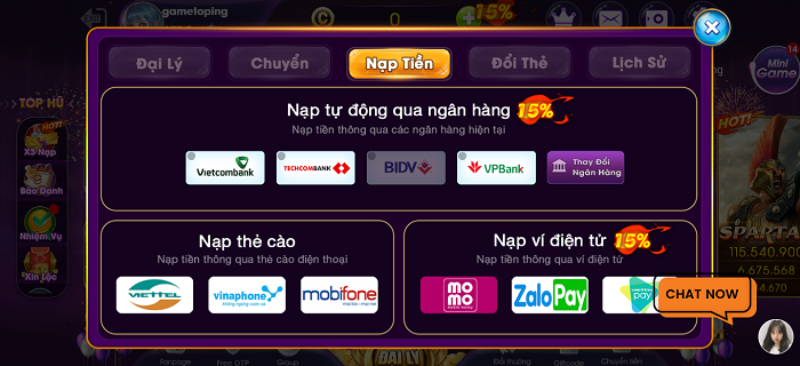 Hướng dẫn nạp tiền vào tài khoản game