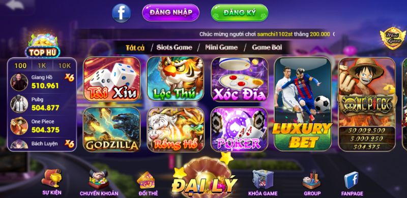 Kho tàng game đỉnh cao thể hiện đẳng cấp của Luxy Club