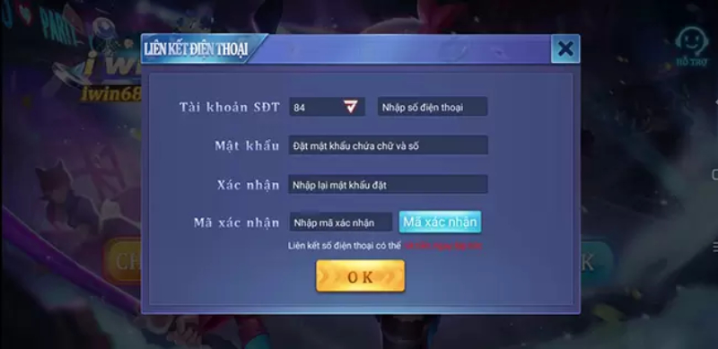 Đăng ký tài khoản chơi game