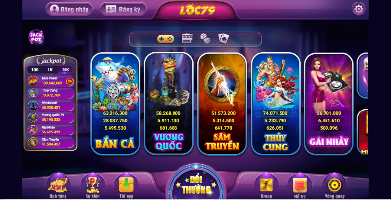 Giao diện cổng game được thiết kế công phu đầy chuyên nghiệp